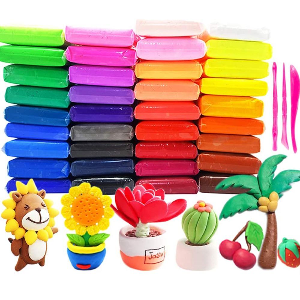 Lanfy Mainan Tanah Liat Ultra-Ringan Mainan Edukasi Clay Lembut Playdough Slimes Mainan Diy Slime Perlengkapan Diy Kreatif Clay Light Clay Mainan Diy Karet Lumpur Lembut Plastisin Mainan