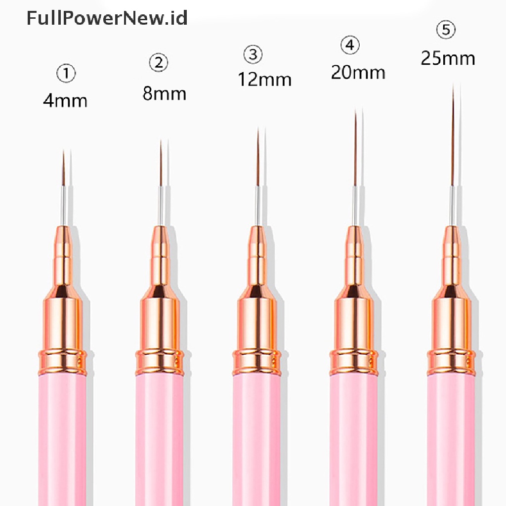 Power 1Pcs Nail Art Liner Brush Pen Salon Menggunakan Sikat Rambut Nylon Manicure Tools ID