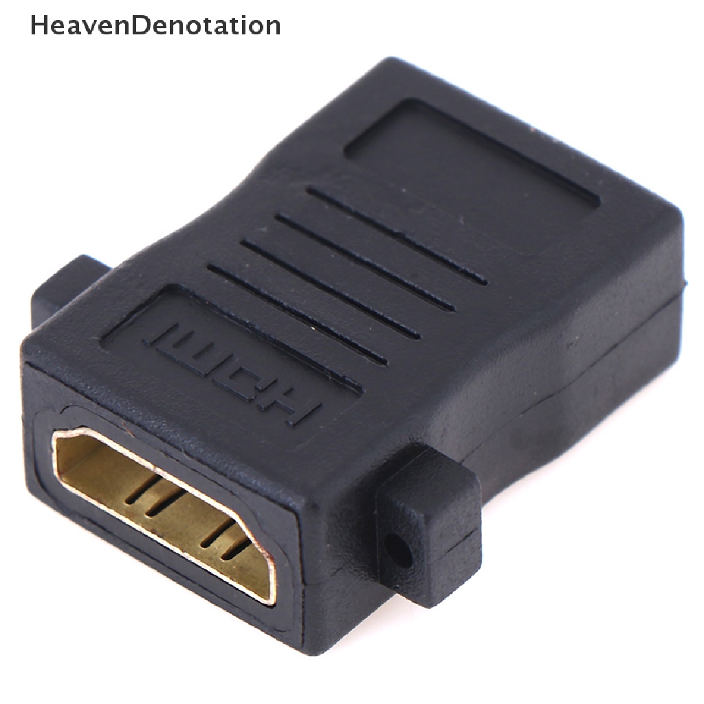 [HeavenDenotation] Konektor Adaptor Extension Coupler Dudukan Panel HDMI Female Ke Female HDV