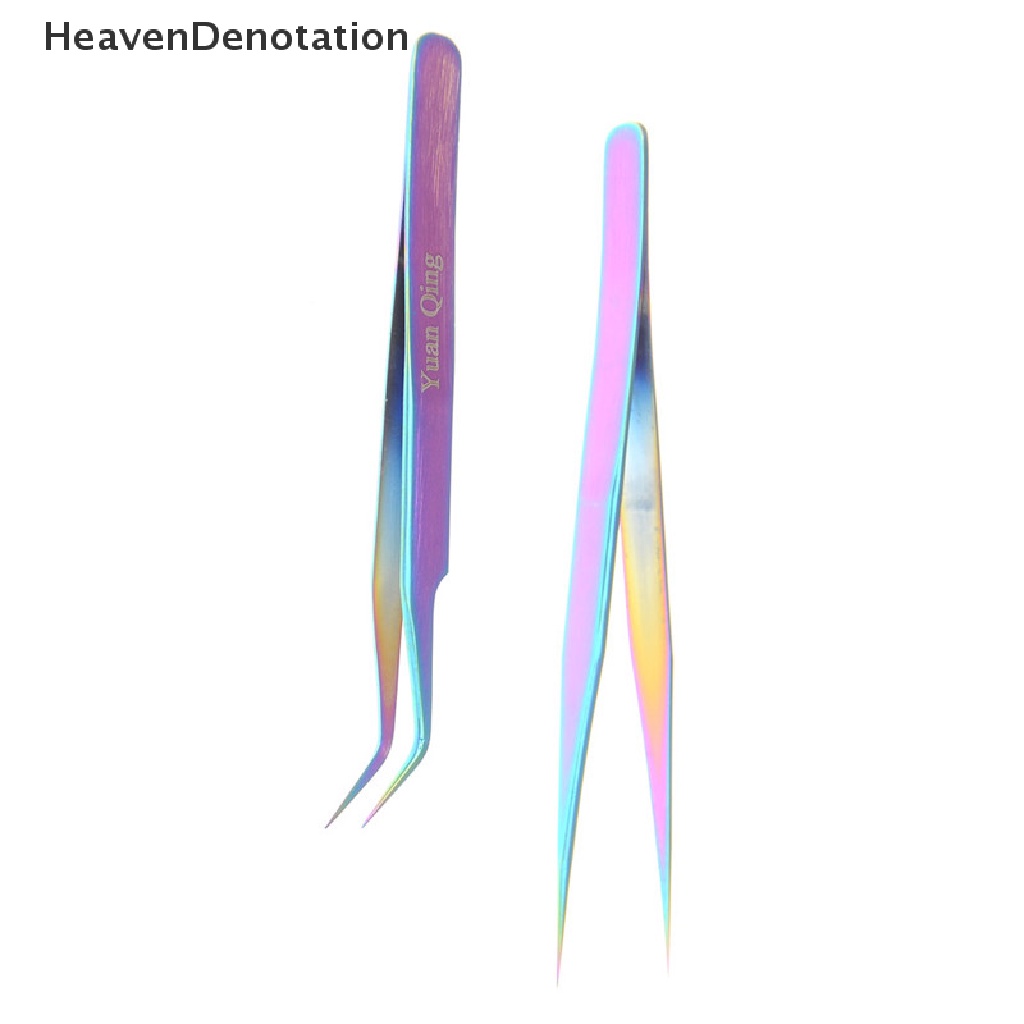 [HeavenDenotation] Rain Colorful Stainless Steel Tweezer Nail Stiker Berlian Imitasi Alat Pemetik HDV