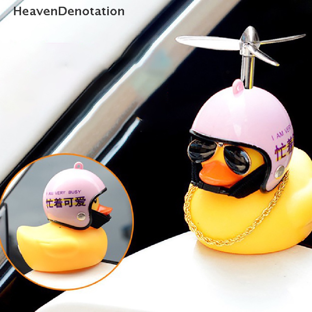 [HeavenDenotation] Mobil Sepeda Hias Bebek Kuning Kecil Indah Dengan Suara Helm Olahraga Outdoor HDV