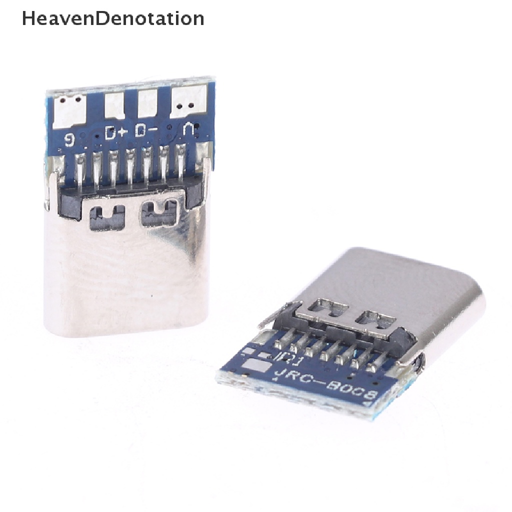 [HeavenDenotation] 10pcs Konektor USB 3.1 Tipe C 14pin Female Socket Wadah Melalui Lubang HDV