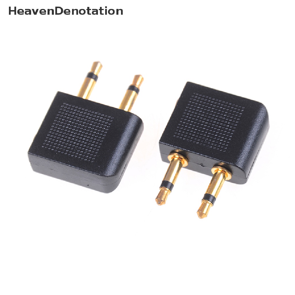 [HeavenDenotation] 5pcs 3.5mm pro airline airplane Adaptor Colokan jack headphone Berlapis Emas HDV