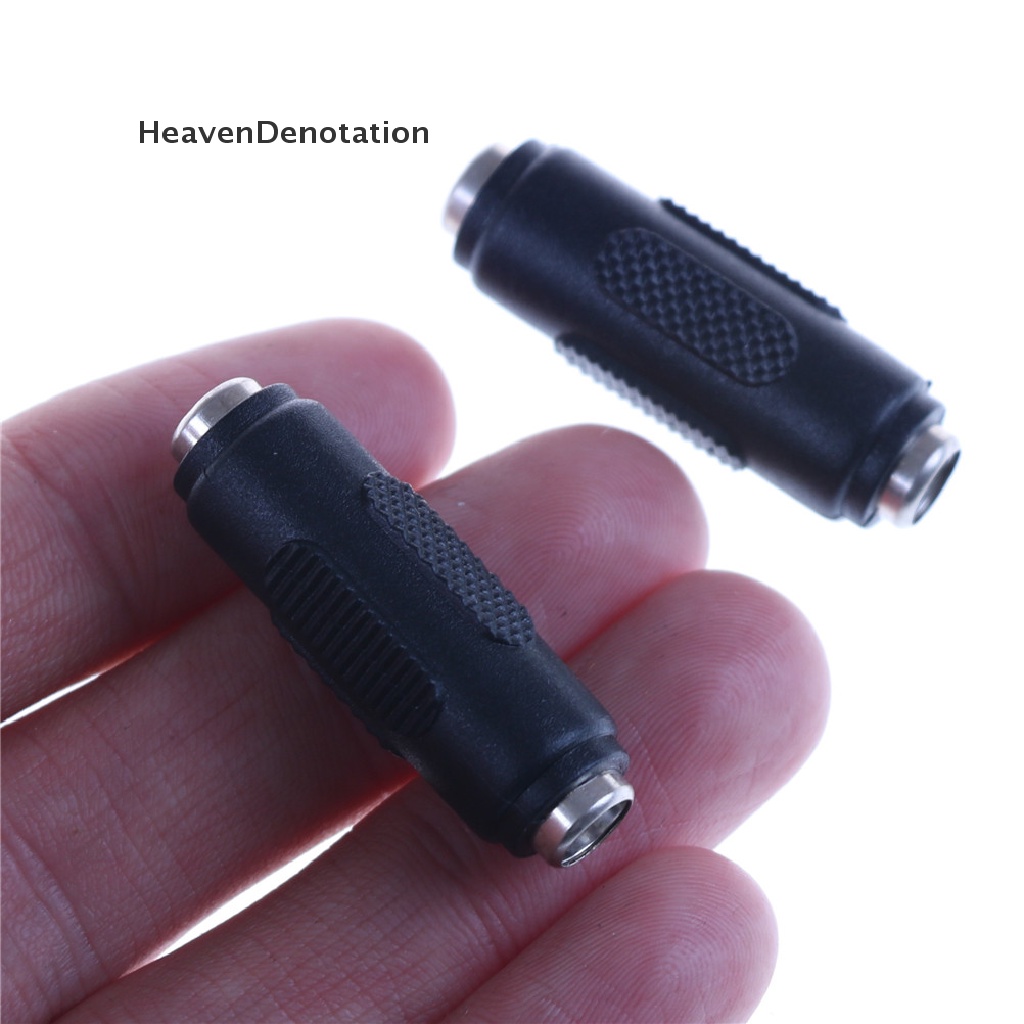 [HeavenDenotation] 1pcs 2.1mm x 5.5mm Female to Female Soket Listrik DC Konektor Adaptor Audio HDV