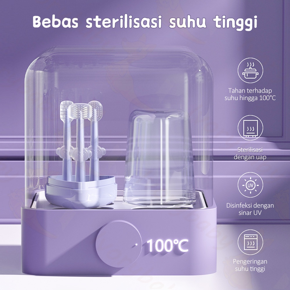 Ivorybaby 4in1 Sikat gigi bayi Pembersih lidah bayi silicon Baby oral cleaner