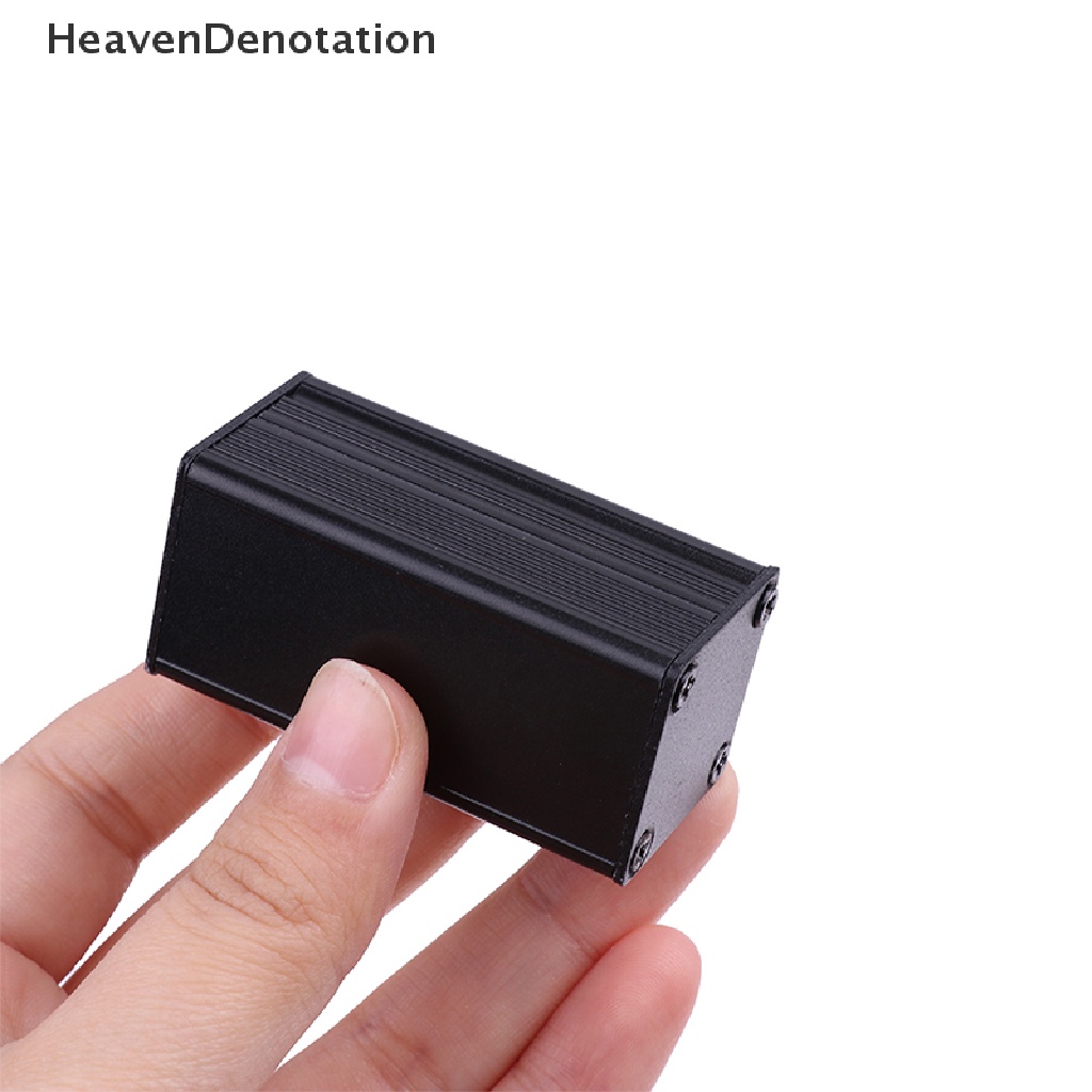 [HeavenDenotation] Kandang Aluminium Hitam DIY Extruded Kotak Proyek Elektronik 25x25x50mm Untuk Unit Power Supply HDV