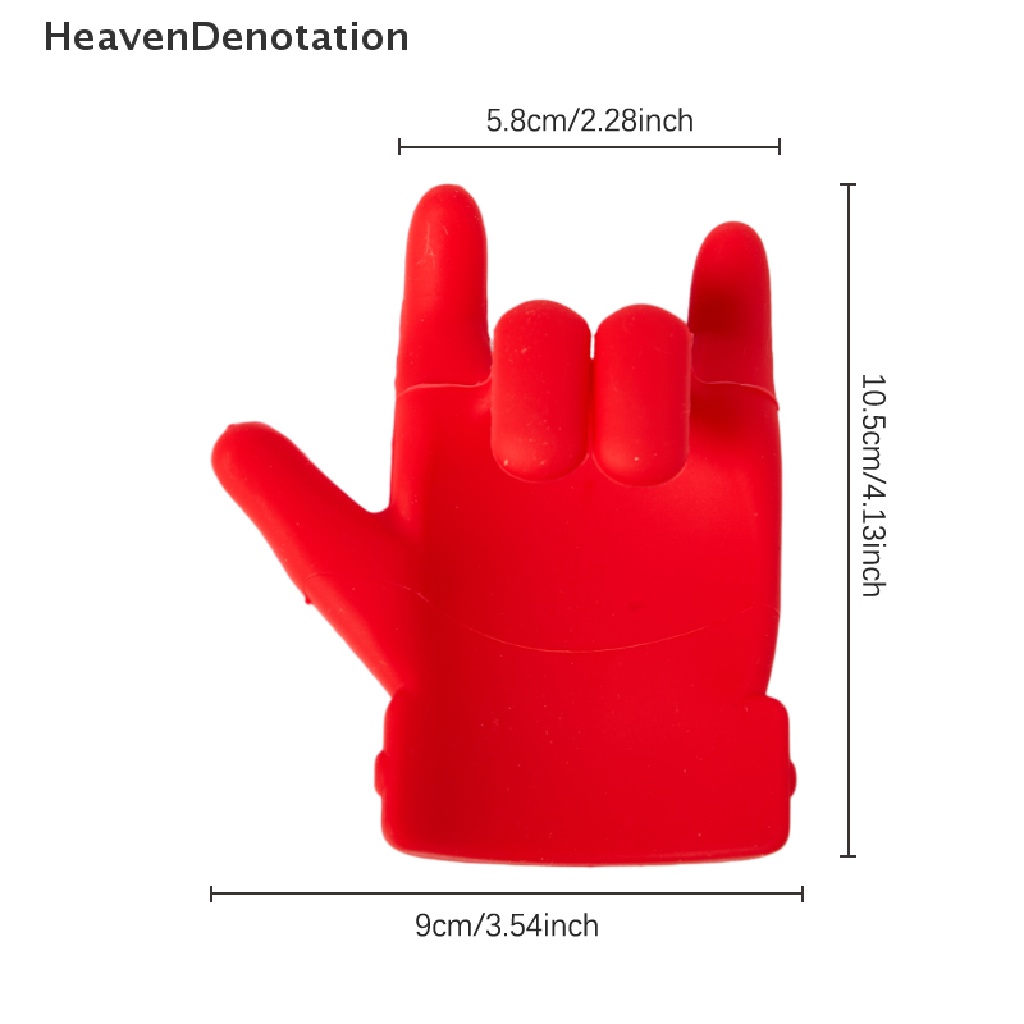 [HeavenDenotation] Klip Panci Bentuk Jari Silikon Kreatif Alat Dapur Gadget Tempat Sendok Sup Pengangkat Tutup Anti Tumpah HDV