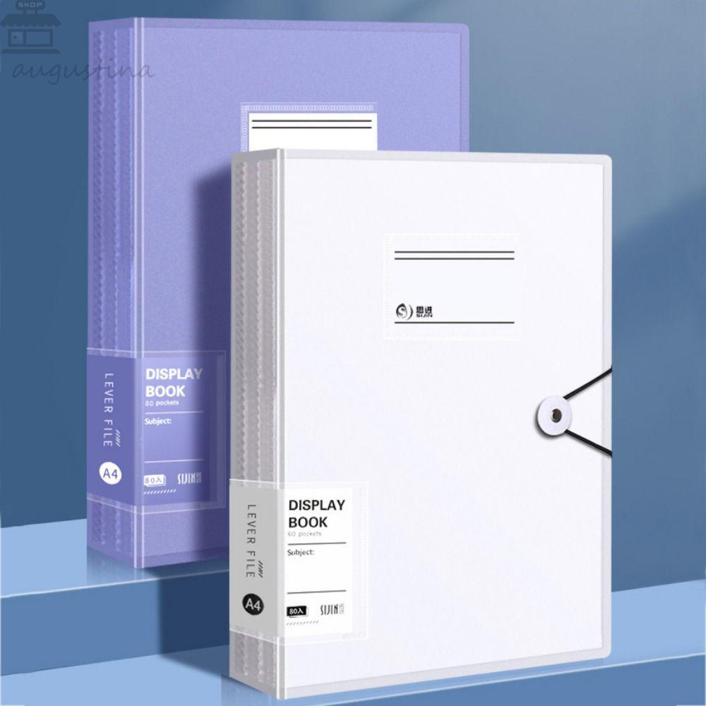 Folder File Agustina A4 Portable 5warna Tempat Kwitansi Tas Tempat Penyimpanan Folder Test Paper Kertas Organizer