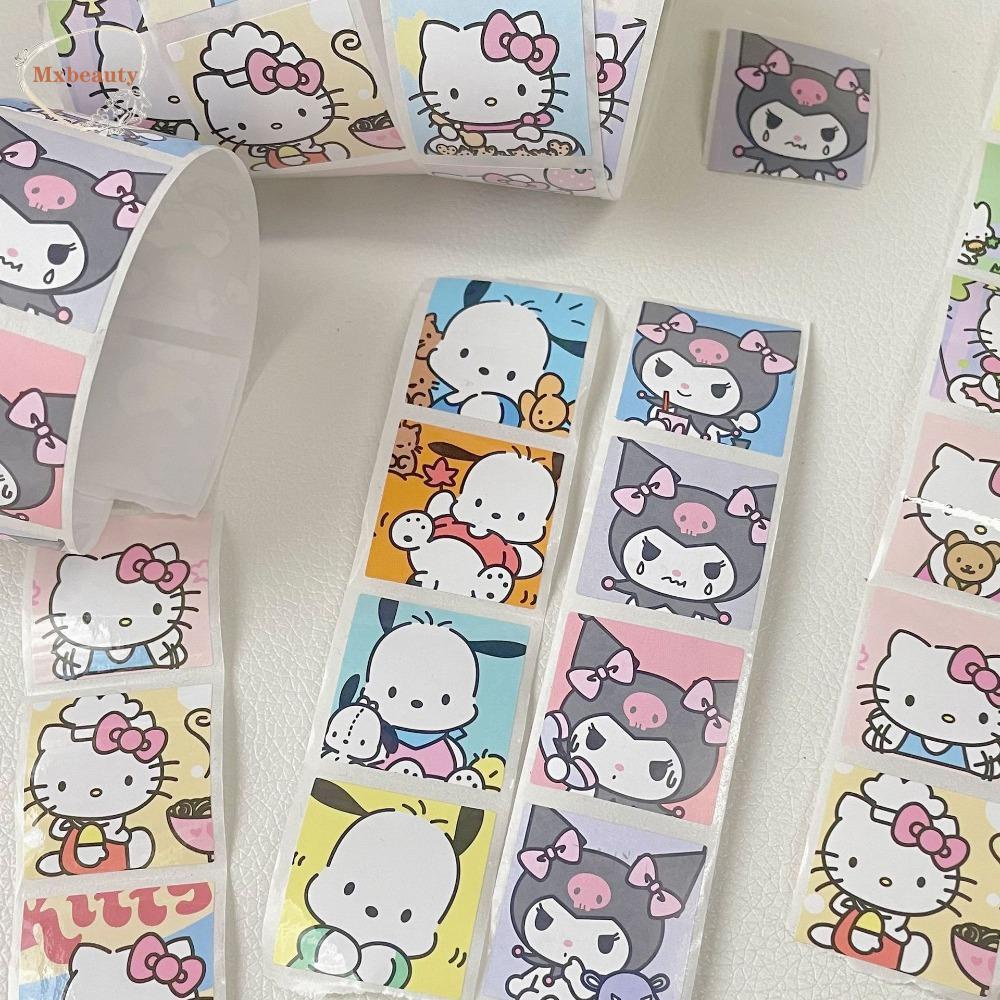 Mxbeauty Album Stiker Hias DIY Cinnamoroll Kuromi Scrapbook Alat Tulis Handphone Label Kartun