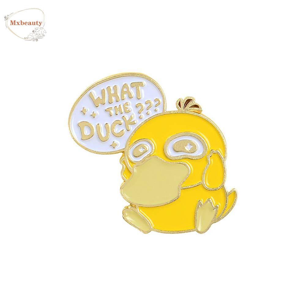 Mxbeauty Bebek Kuning Bros Fashion Kartun Perhiasan Aksesoris What The Duck Bebek Kuning Kecil Travel Commemorative Enamel Pin