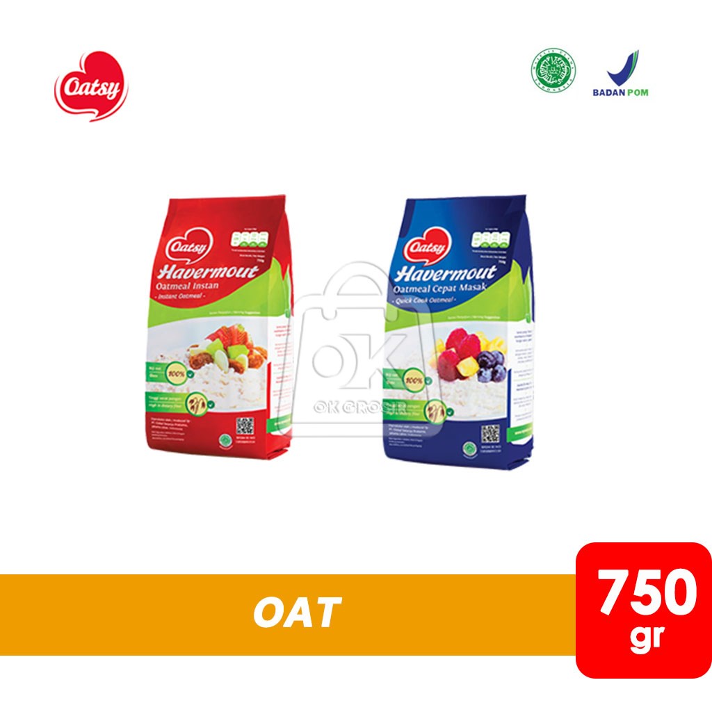 

Oatsy Havermout Oatmeal / Oat Cereal Sarapan (750 gr)