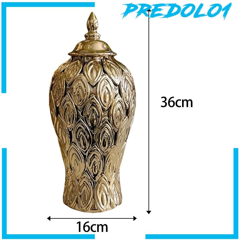 [Predolo1] Vas Bunga Keramik Storage Temple Jar Handmade Untuk Rangkaian Home Floral