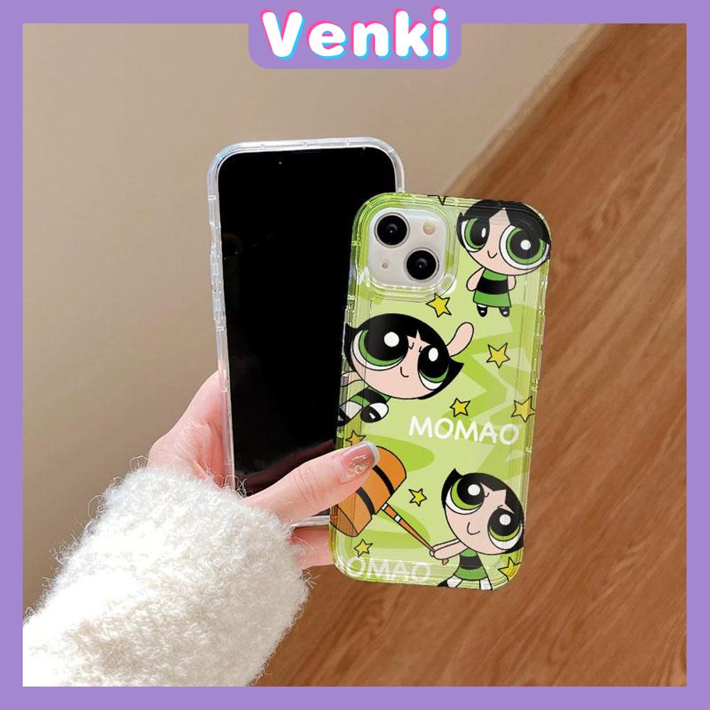 Case For iPhone 14 Pro Max Soft TPU Jelly Airbag Case Cute Cartoon Powerpuff Girls Camera Protection Shockproof For iPhone 14 13 12 11 Plus Pro Max 7 Plus X XR