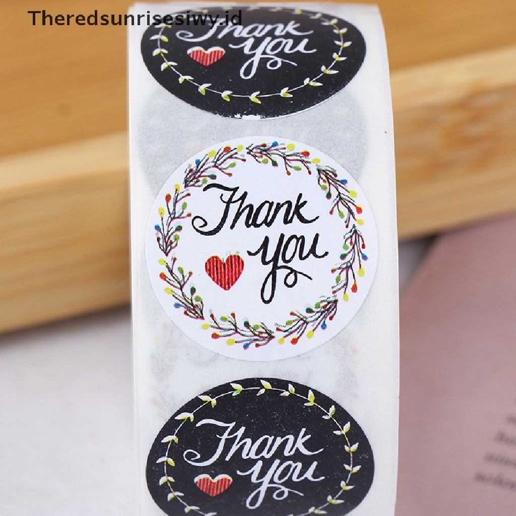 # Kado Mom &amp; PAPA DIY # 500pcs Stiker Thank You Label Segel Stiker Segel Amplop Scrapbook~