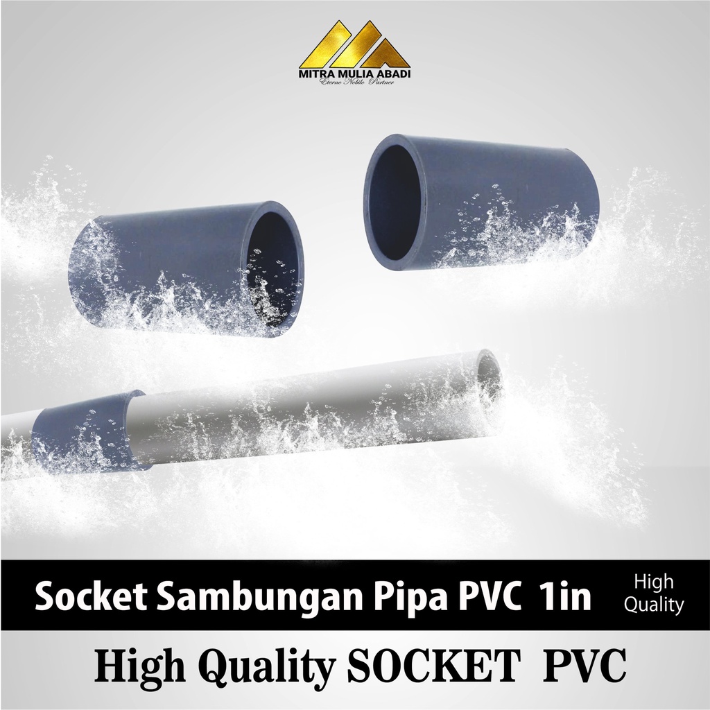 Soket  Sambungan Pipa  PVC  1 IN