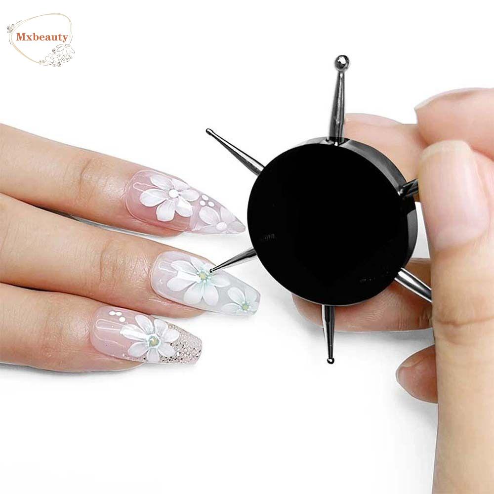 Mxbeauty Pen Bor Kuku Salon Kuku Gagang Lukisan Kuku UV Gel Titik Pulpen Wax Head Pen Nail Art Dotter Nail Rhinestone Picker