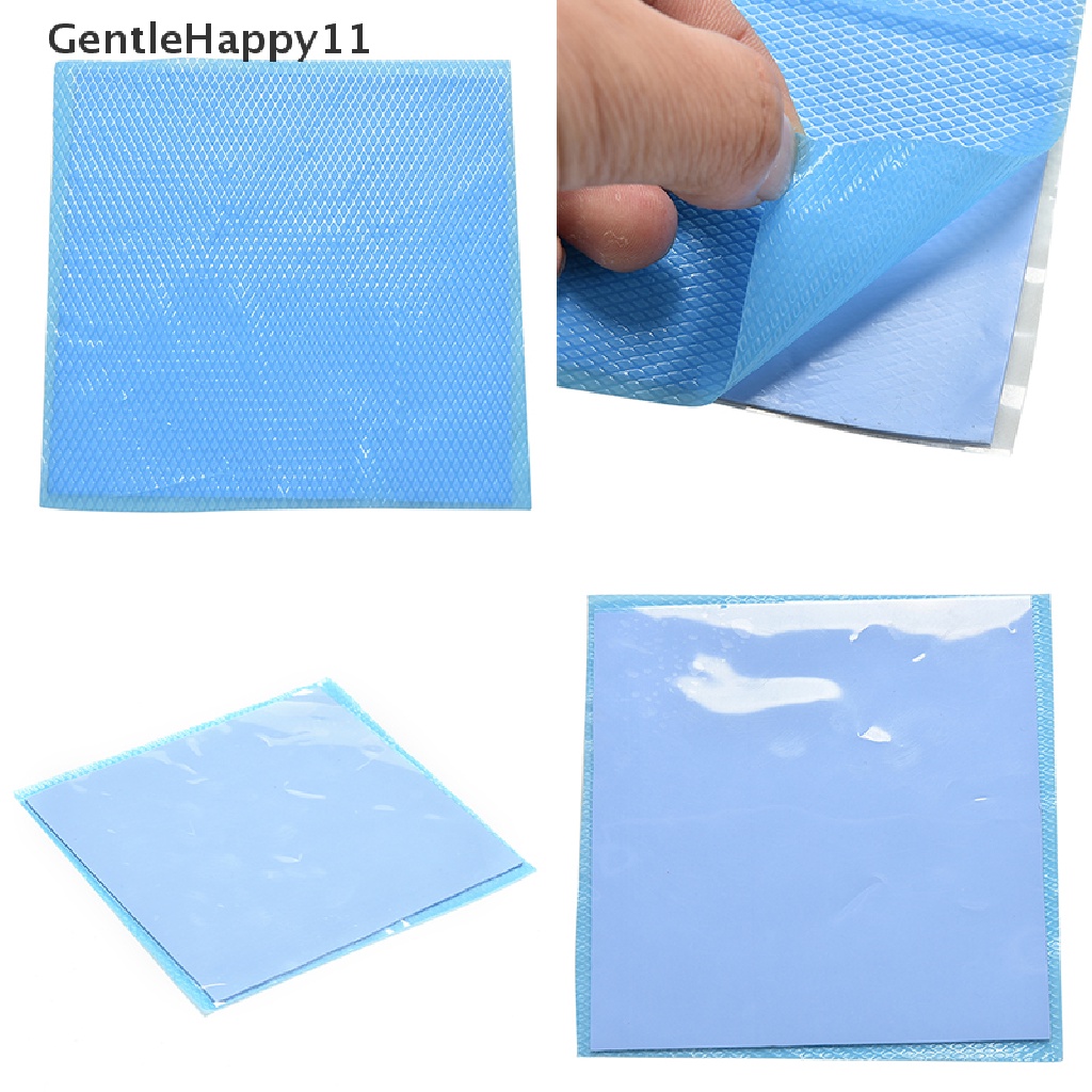 Gentlehappy 100mmx100mmx1mm Biru Heatsink Pendingin Thermal Conductive Uncut Silicone Pad id