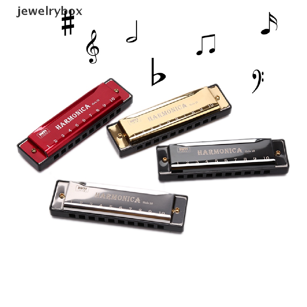 [jewelrybox] Puzzle Organ Mulut Harmonika 10lubang Alat Musik Butik Mengajar Pemula