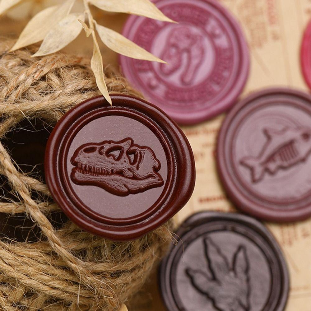 Mxbeauty Wax Seal Stamp Dinosaurus Alloy Engagement Terima Kasih Surat Tangan Akun DIY Album Amplop Cat Api Seal Stamp