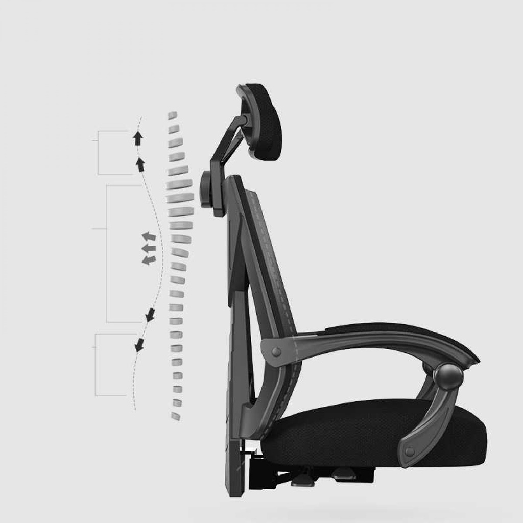 Kursi Kerja Kantor Online Office Chair 155 Degrees Reclining