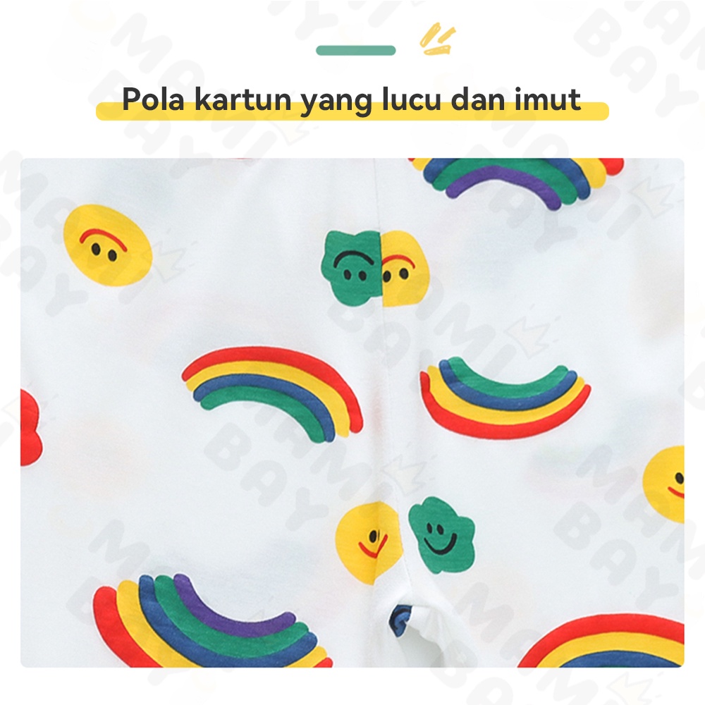 Mamibayi Piyama Anak Perempuan Bahan Sutra Es Baju Tidur Anak Motif Lucu Piyama Anak Lengan Pendek Set untuk 1-4tahun