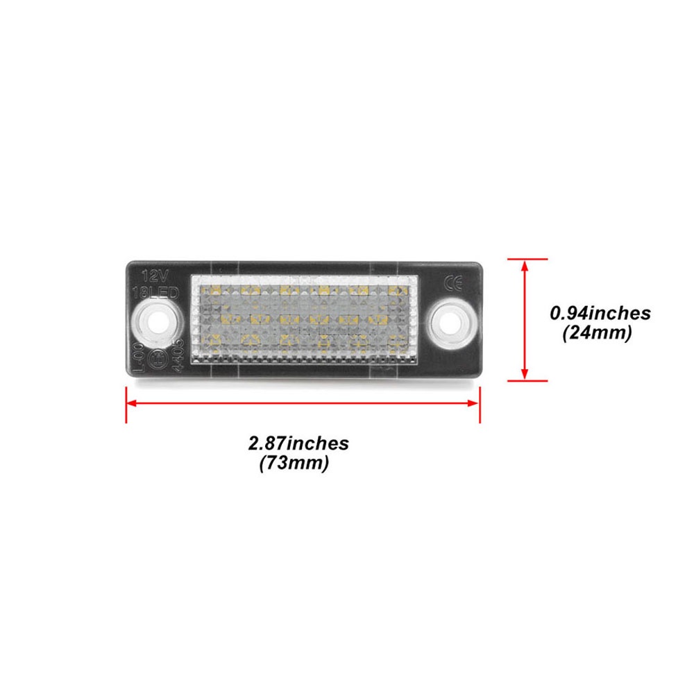 2pcs Superb Putih LED Plat Lampu Nomor Plat Lampu Untuk VW Caddy Golf Jetta Passat Touran Transporter Untuk Skoda