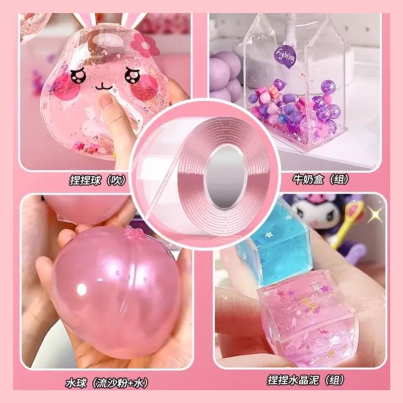 DIY Nano tape Sanrio Blow Bubble bisa ditiup bola dekoratif