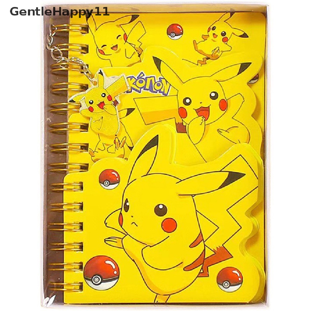 Gentlehappy Pokemon Pikachu Pasir Apung Botol Lucu 3D Notebook Portable Perlengkapan Sekolah Hadiah id