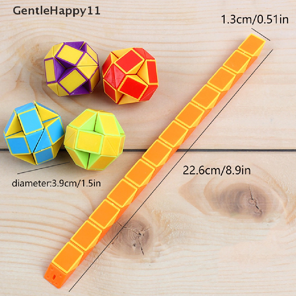 Gentlehappy 1Pc 3D Magic Cube Anak Edukasi Kecerdasan Magic Snake Ruler Rubik Rubic Cube Puzzle Mainan id