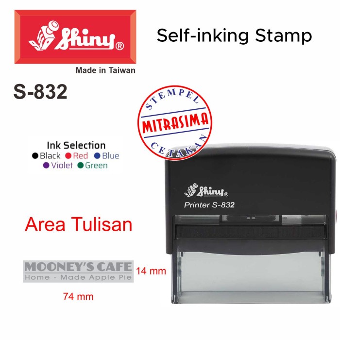 

Stempel Shiny S-832 ( Shiny bentuk persegi S832 Tipe S 832 )