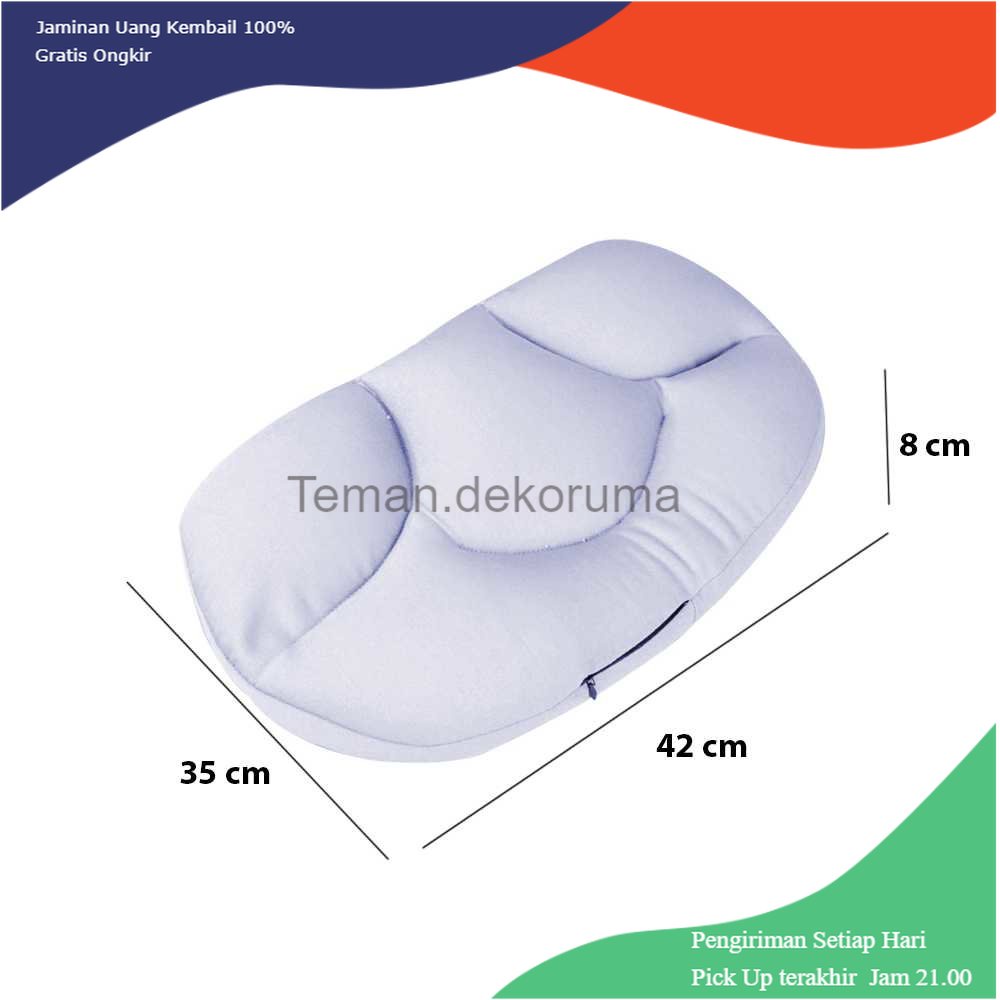 TD - RTG ARR Bantal Leher Ergonomis 3D Memory Foam Neck Cloud Pillow - AR01