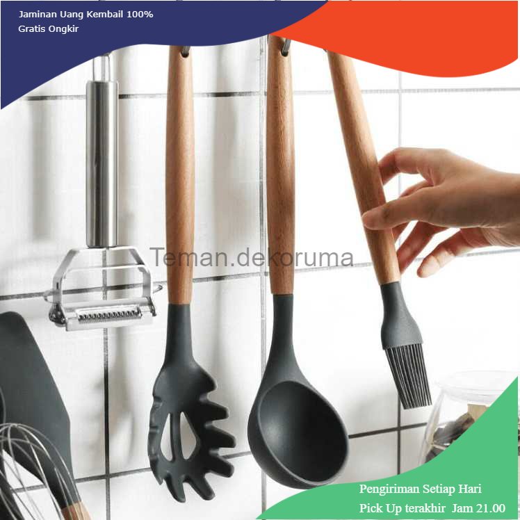 TD - RTG GLANYOMI Set Alat Masak Dapur Kitchen Utensils Silikon 9 PCS - KT397