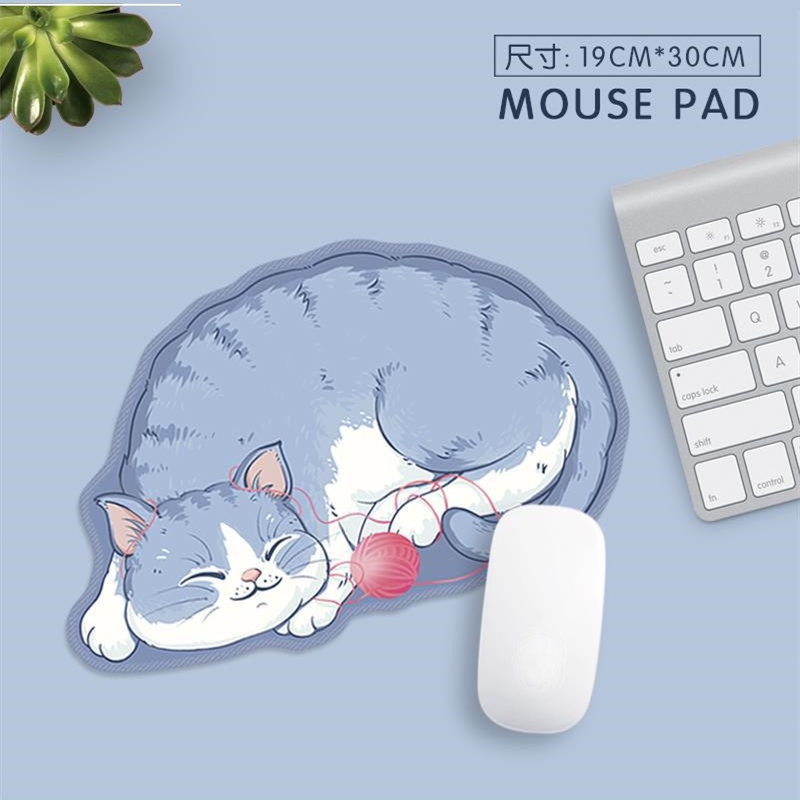 Alas Tikus Kucing Biru Tidur Gendut Orange Cat Mouse Pad Ts. Mouse Pad Border Anti -Slip Kreatif Siswa Mouse Putcades Lucu Mouse Pad