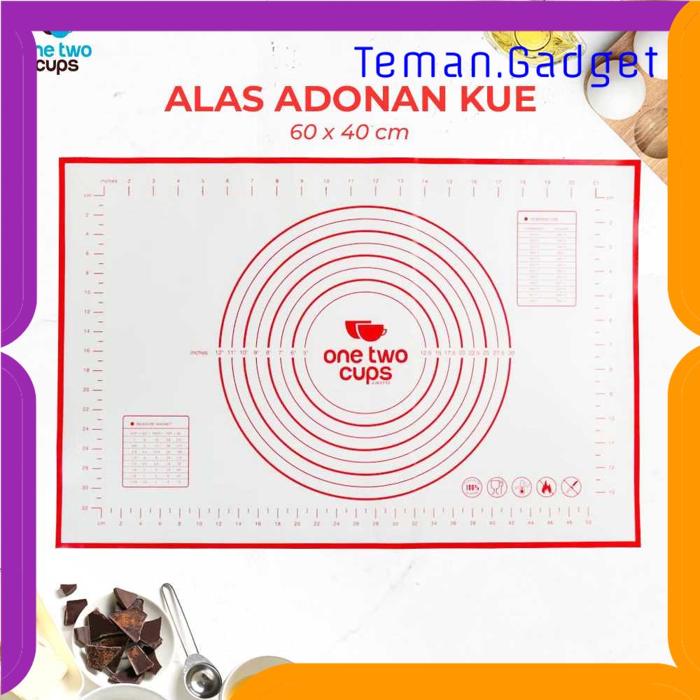 TG - DPR One Two Cups Silicone Mat Alas Adonan Pizza Martabak 40x60CM - JJ63112