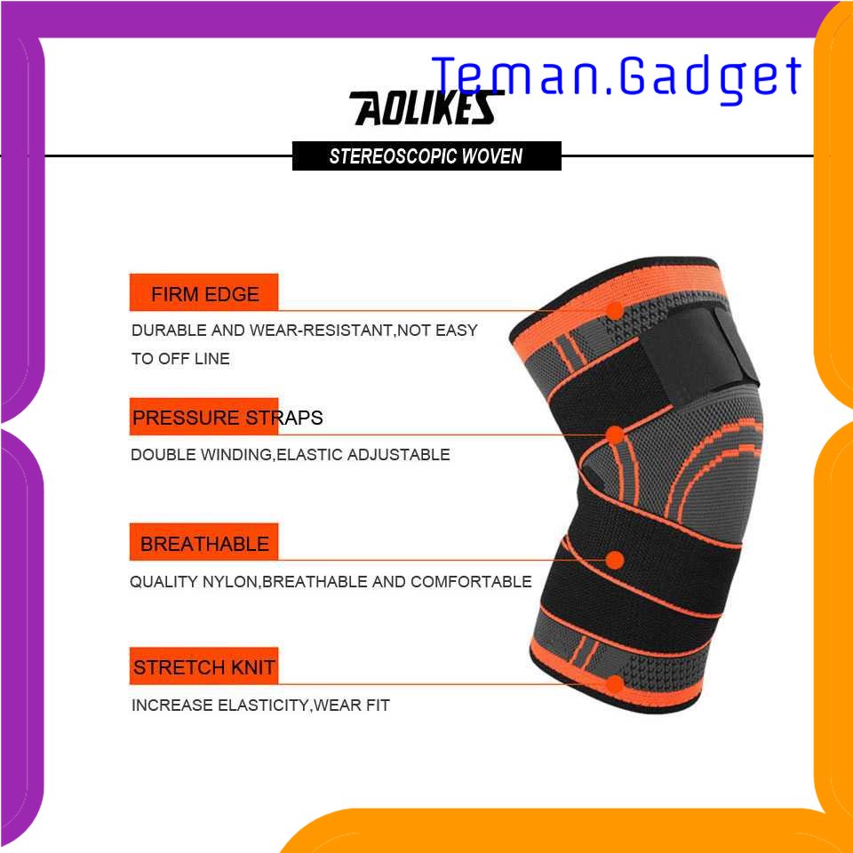 TG - OLR AOLIKES Pelindung Lutut Olahraga Knee Support Fitness - A-7720