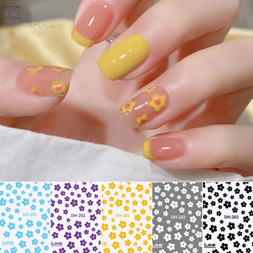 Agustina Stiker Nail Art Warna-Warni Silder Decal Perekat DIY Perhiasan Nail Art