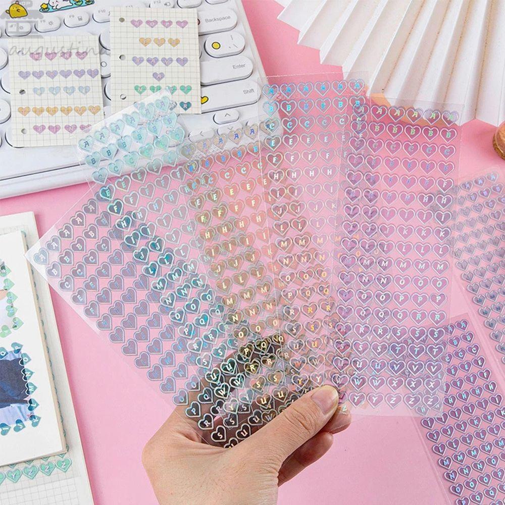 Agustina Alfabet Alat Tulis Stiker Telepon Gadis Scrapbooking Jurnal Handbook DIY Album Hias Bling Huruf Hati