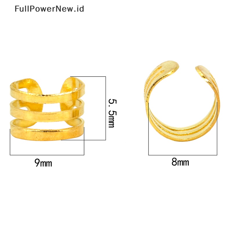 Power 50pcs Adjustable Kepang Rambut Gimbal Manik-Manik Manset Cincin Aksesoris Alat Rambut ID