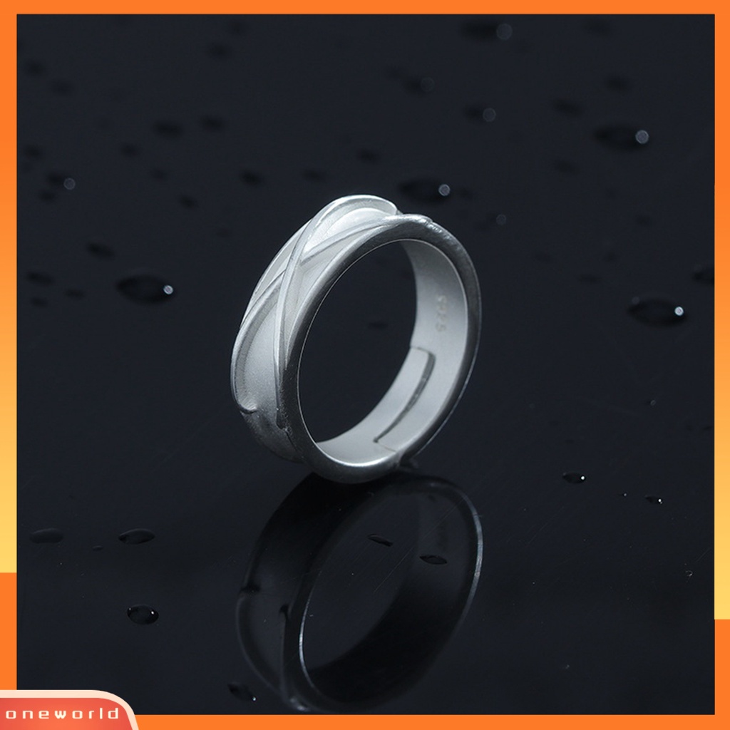 [EONE] Cincin Shiny Polishing Halus Sandblasting Geometris Pembukaan Yang Dapat Disesuaikan Paduan Pasangan Matahari Wukong Waktu Cincin Hadiah Valentine