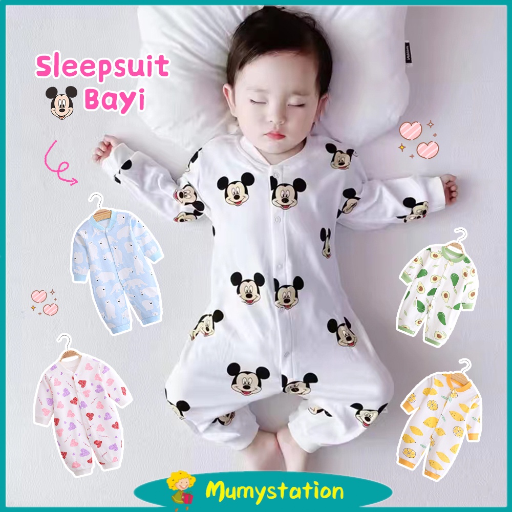 Mumystation Sleepsuit Romper Bayi Laki-laki Perempuan Jumper Bayi Piyama Bayi Newborn