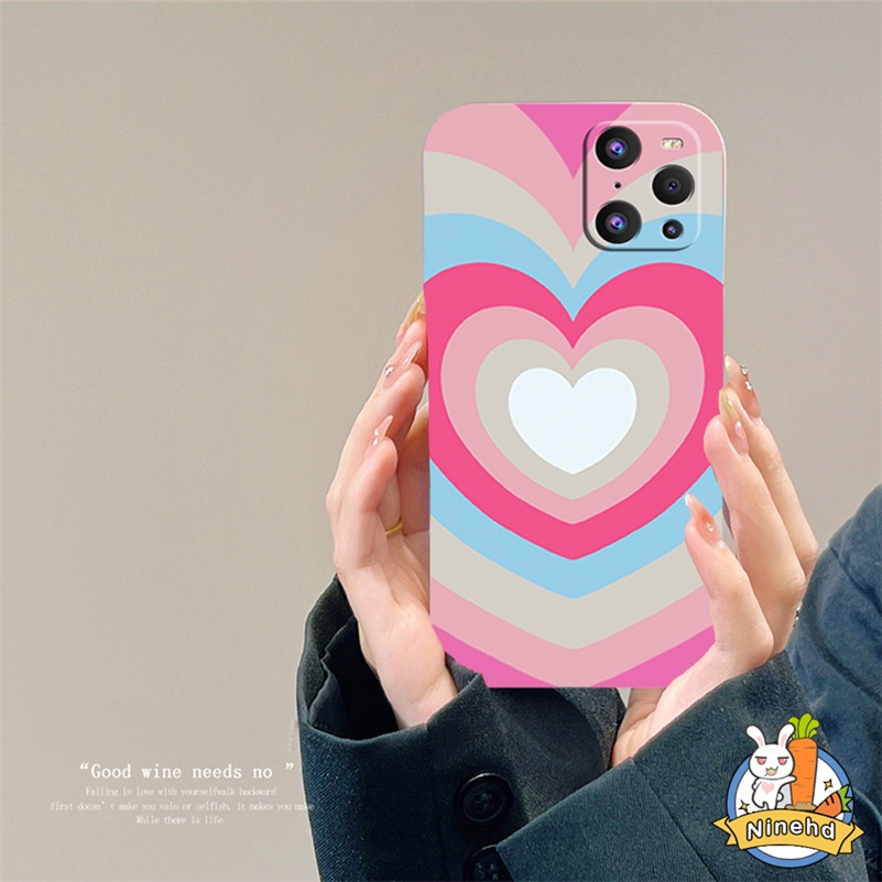 Casing Infinix Hot 20s 20i 20 12 12i 11 10 9 Play Lite Note10 Pro Smart 6 5 Pro Ins Sweet Pink Girl Bentuk Hati Silikon Lembut Lurus Persegi Casing Ponsel Permen Tahan Guncangan Soft Case