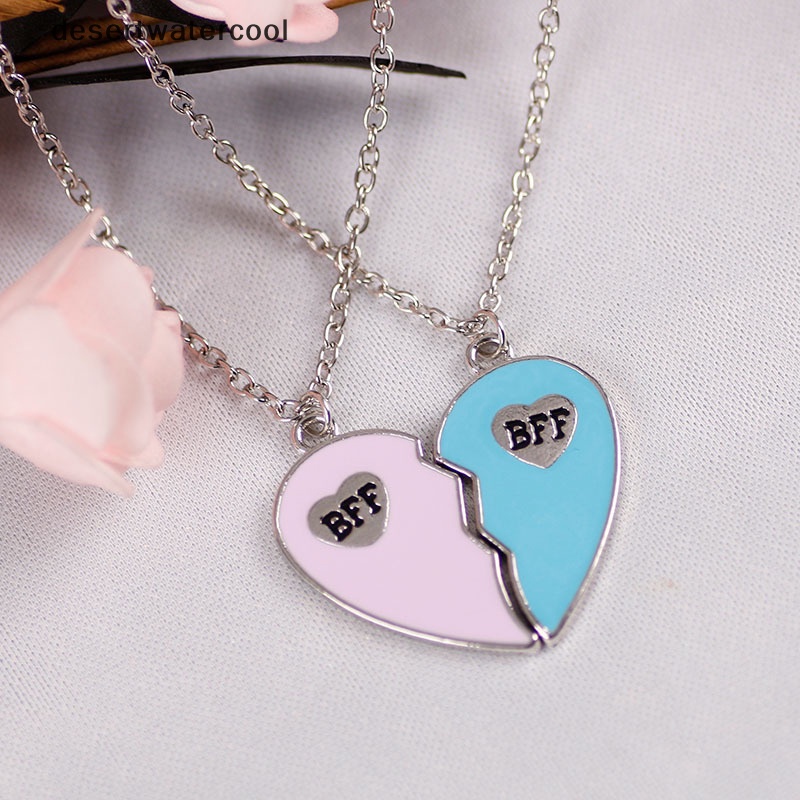 Deid 2Pcs Hujan Fashion Sahabat Cinta Madu Pasangan Liontin Kalung BFF Hadiah Ho Martijn