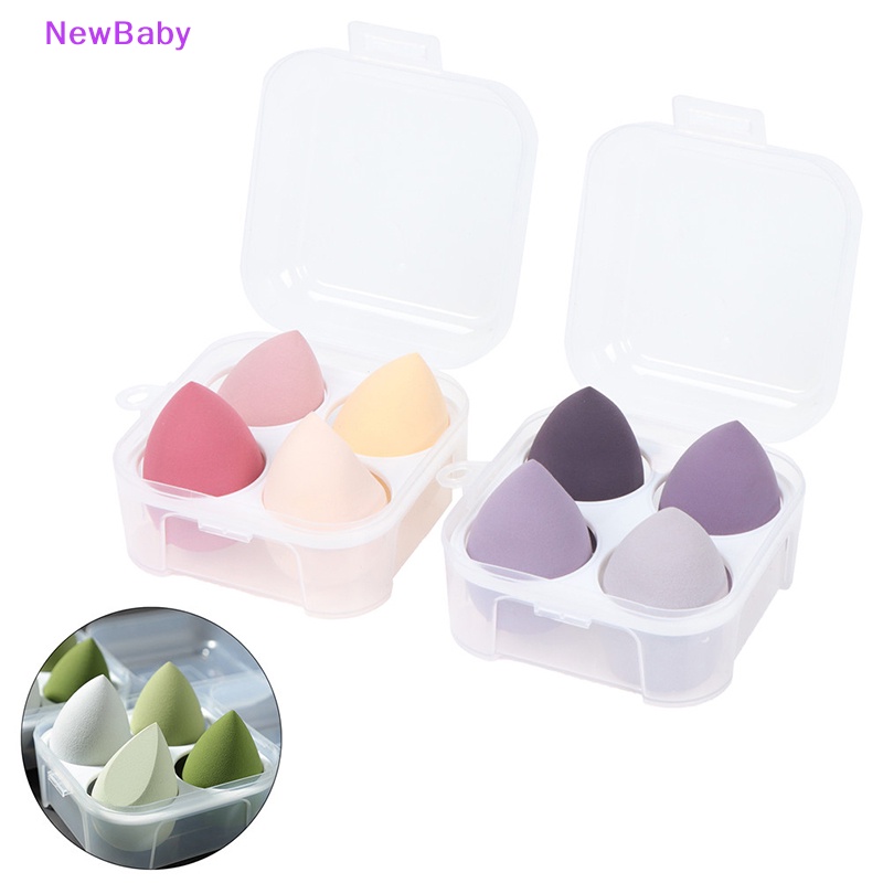 Newbaby 4pcs Set Spons Makeup Foundation Wajah Bedak Puff Alat Kosmetik Make Up ID