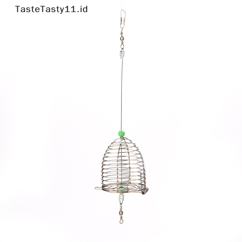 Tastetasty 1x Tempat Keranjang Perangkap Pancing Sangkar Umpan Kecil Kawat Stainless Steel.