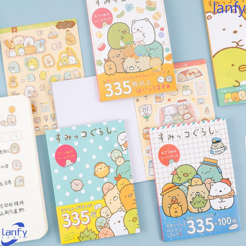 Lanfy Stiker Hias Buku Kartun 335pcs/pack Siswa Tangan Akun Alat Tulis Album Telepon DIY Jurnal Sticker