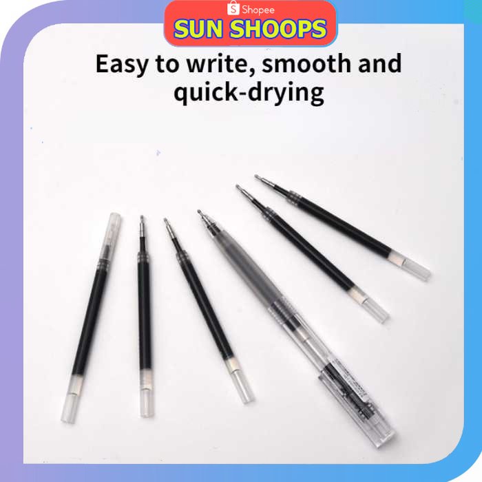 

SUN SHOOPS - KACO Isi Refill Pena Pulpen Gel 0.5mm Tinta Hitam 5PCS for KACO Turbo - K1618