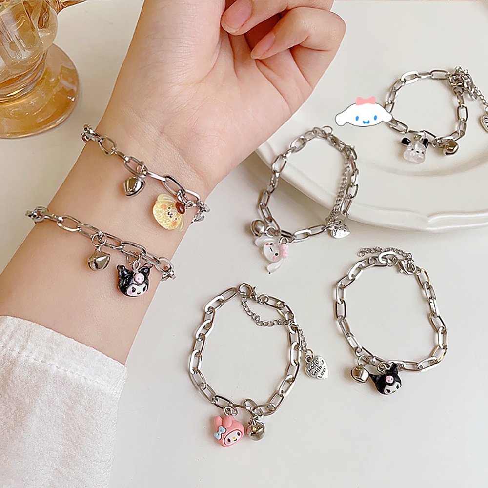 Gelang Liontin Lonceng Anjing Sanrio Cinnamoroll Pacha Untuk Hadiah Perhiasan Gelang Pacar Pasangan