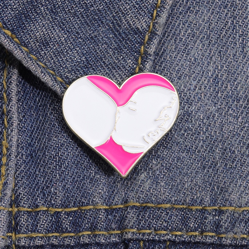 Mother's Day Pink Love Lapel Pin Kartun Menyusui Ransel Lencana Hadiah Untuk Teman Aksesoris Pakaian