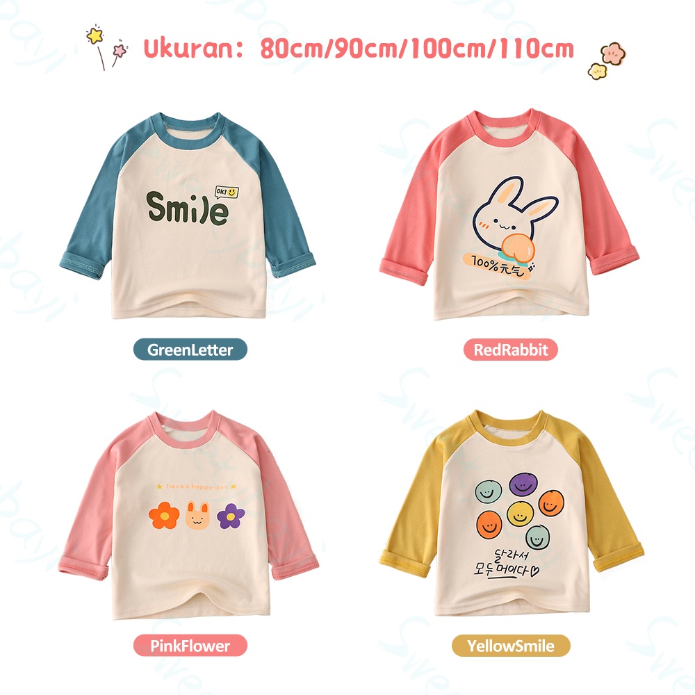 Sweetybayi Kaos bayi anak Manset anak lengan panjang Atasan lengan panjang anak kartun