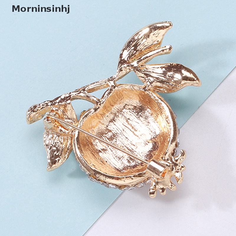 Mornin Trendy Klasik Wanita Bros Romantis Delima Bros Kerah Pin Aksesoris Hadiah Mantel Pakaian Pin Perhiasan Hadiah id